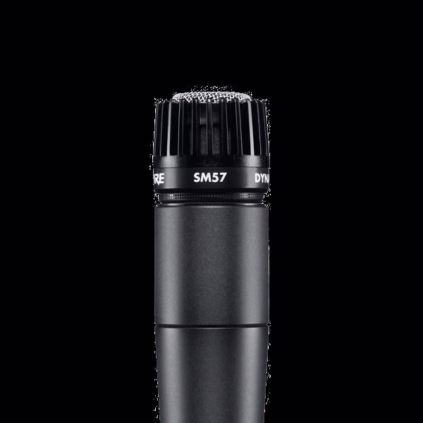Detall del cos metàl·lic del Shure SM57
